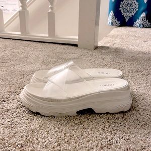 Forever 21 clear platform sandals